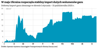 Dobowy import gazu ziemnego