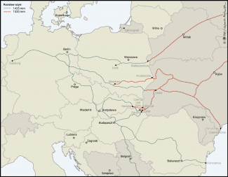 Szlaki w handlu kolejowym Chiny–UE