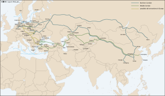 Map-1.-Land-transport-corridors-between-Europe-and-China