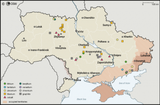 Map. Natural resources in Ukraine
