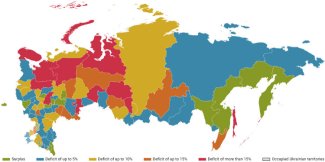 Map. Regional budget balances (2025)