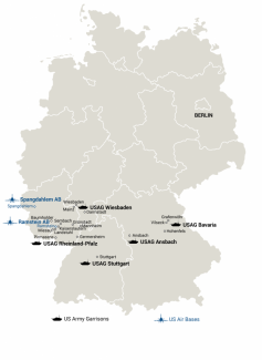 US Army Garrisons and US Air Bases in Germany