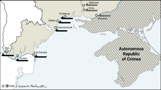 Map. Ukraine’s Black Sea ports
