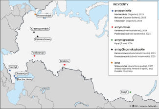 Mapa. Napięcia na tle etniczno-religijnym w Rosji nasilają się