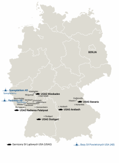 Główne amerykańskie instalacje wojskowe w Niemczech