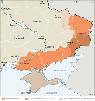 Mapa. Pseudoreferenda na terytoriach okupowanych