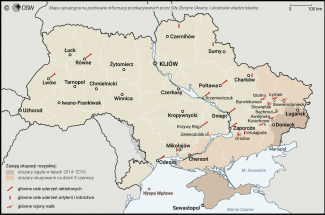 Mapa. Sytuacja militarna po 100 dniach wojny