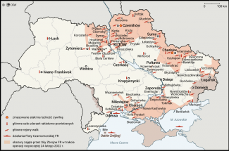 Mapa. Rosyjski atak na Ukrainę (stan na 3 marca, godz. 11.00)