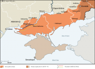 Map. Military situation in southern Ukraine (as of 10 November 2022)
