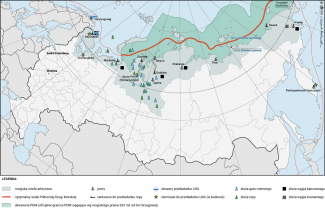Mapa. Północna Droga Morska