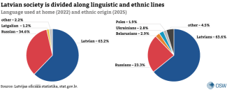 Chart 1. Language used at home (2022) and ethnic origin (2025)