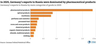 Germany’s exports to Russia by main categories of goods in 2025