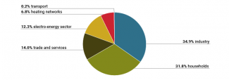 Chart 2. Structure of natural gas consumption in Germany by sectors 