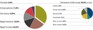 Wykres. Struktura produkcji energii elektrycznej w Niemczech w 2018 r. 