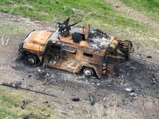 Destroyed Russian vehicle 
