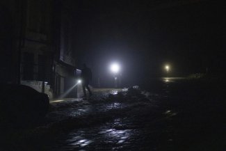 A dark street in Kiev 