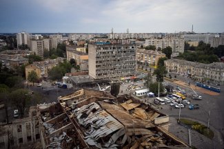 źródło: wikicommons Zniszczenia wojenne na Ukrainie