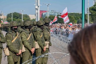 fot. Homoatrox/Wikicommons Zdjęcie z protestów na Białorusi