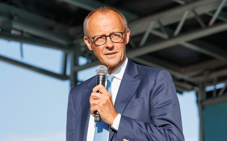 Wahlkampf mit Friedrich Merz in Erfurt