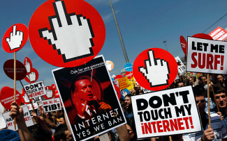 Protest against internet censorship in Istanbul Protest against internet censorship in Istanbul