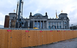 Construction site on the Platz der Republik in Berlin
