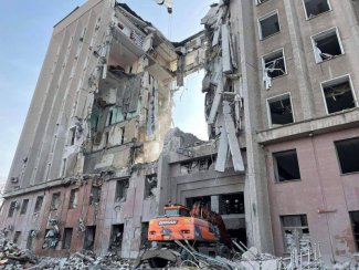 fot. Nexta Zburzony budynek mieszkalny