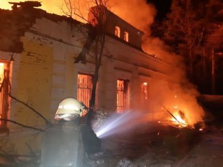 pożar budynku