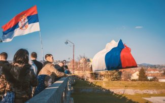 Protest na moście w Cacak