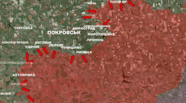 Pokrovsk conurbation in a pocket