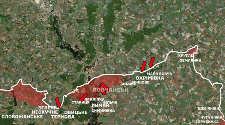 Rosja rozszerza kontrolowany obszar wokół Wołczańska. 1525. dzień wojny