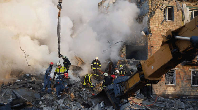 Liquidation of the effects of the attack on Kyiv
