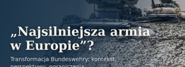 „Opancerzony wóz bojowy Bundeswehry pokryty siatką maskującą, ze zdalnie sterowaną wieżyczką i żołnierzem na pokładzie – zajawka raportu OSW „Najsilniejsza armia w Europie? Transformacja Bundeswehry: kontekst, perspektywy, ograniczenia”