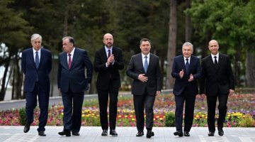 Przywódcy państw Azji Centralnej i Charles Michel