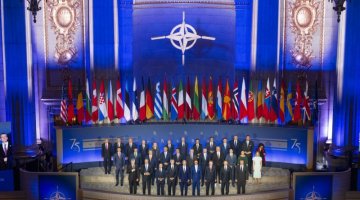 Biden poses for a family photo with NATO leaders