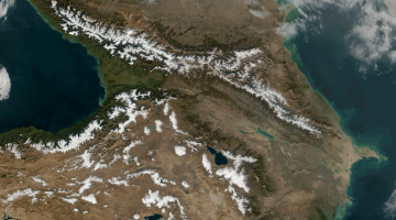 Zdjęcie satelitarne Kaukazu