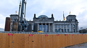 Construction site on the Platz der Republik in Berlin