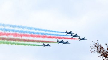 Zdjęcie samolotów Azerbejdżanu z 2020 roku z parady