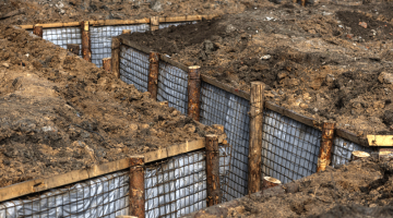 Ukrainian military trenches in Zaporizhzhia oblast in 2024