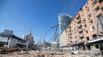 War devastation in Kiev